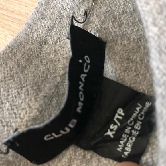 Club Monaco 100% Extra Fine Merino Wool Sweater in Grey Size XS - Picture 10 of 10